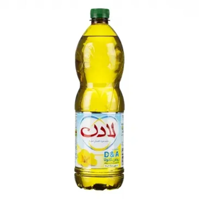 روغن کانولا حاوی امگا سه و شش مخصوص پخت و پز و سالاد 900 میلی لیتری لادن