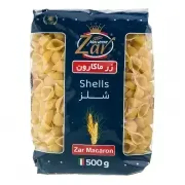 ماکارونی شلز 500 گرمی زر‌ماکارون